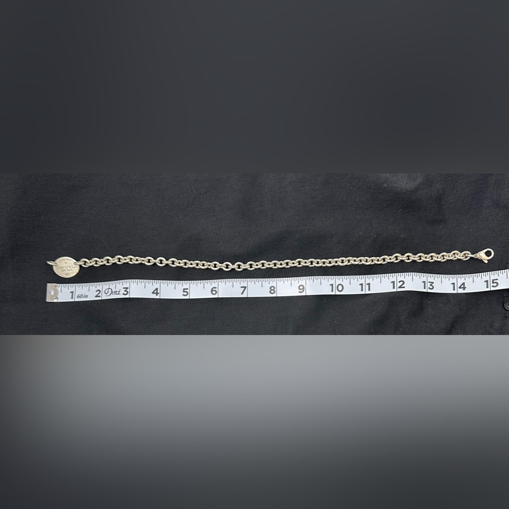 TIFFANY & CO. RETURN TO TIFFANY 925 VINTAGE OVAL TAG NECKLACE - Picture 8 of 13